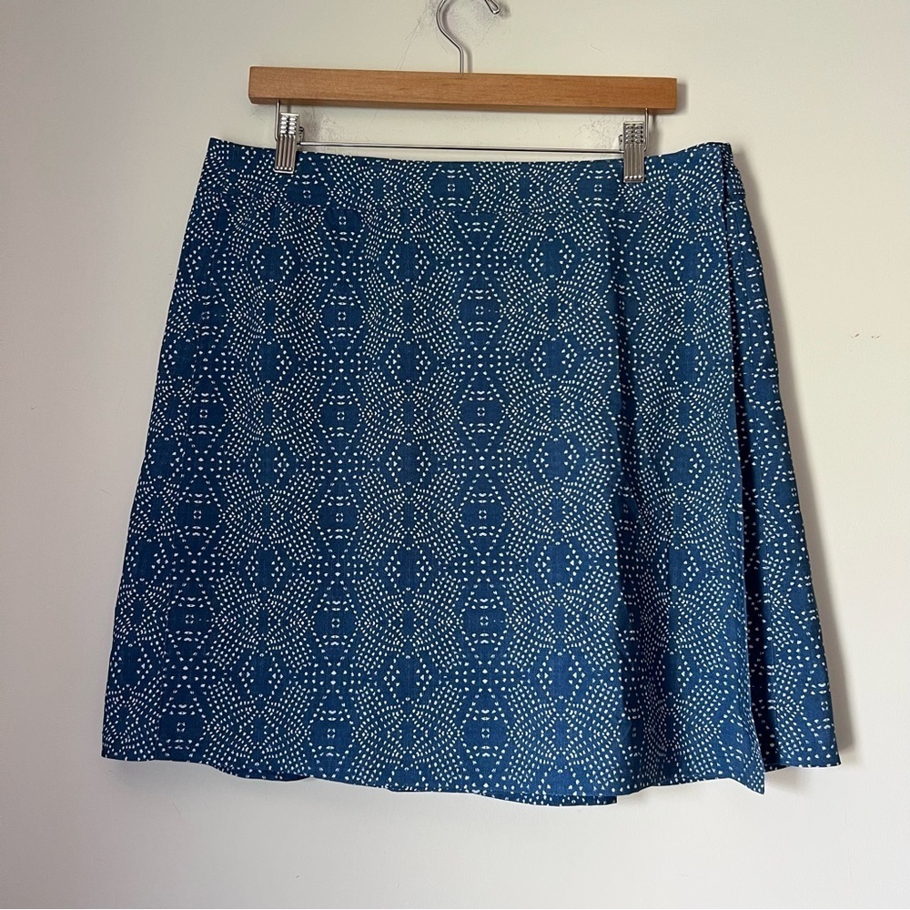 Rip Skirt Hawaii Blue Geometric Print Ocean Surf Wrap Swim Cover Skirt Beach